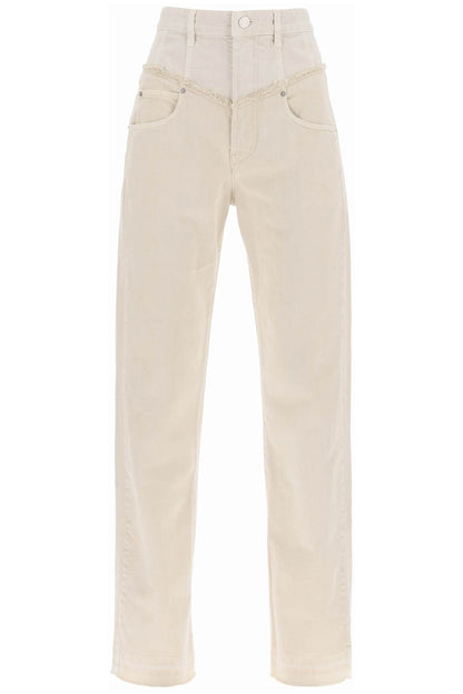 Noemie Loose Jeans In Two-tone Denim  - Beige