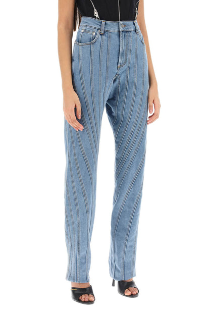 Spiral Baggy Jeans  - Blu