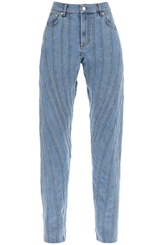 Spiral Baggy Jeans  - Blu