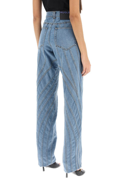 Spiral Baggy Jeans  - Blu