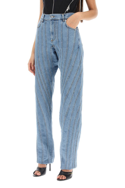 Spiral Baggy Jeans  - Blu