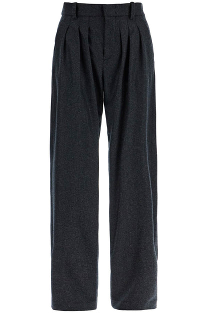 Casile Wool Flannel Trousers In Nine  - Grey