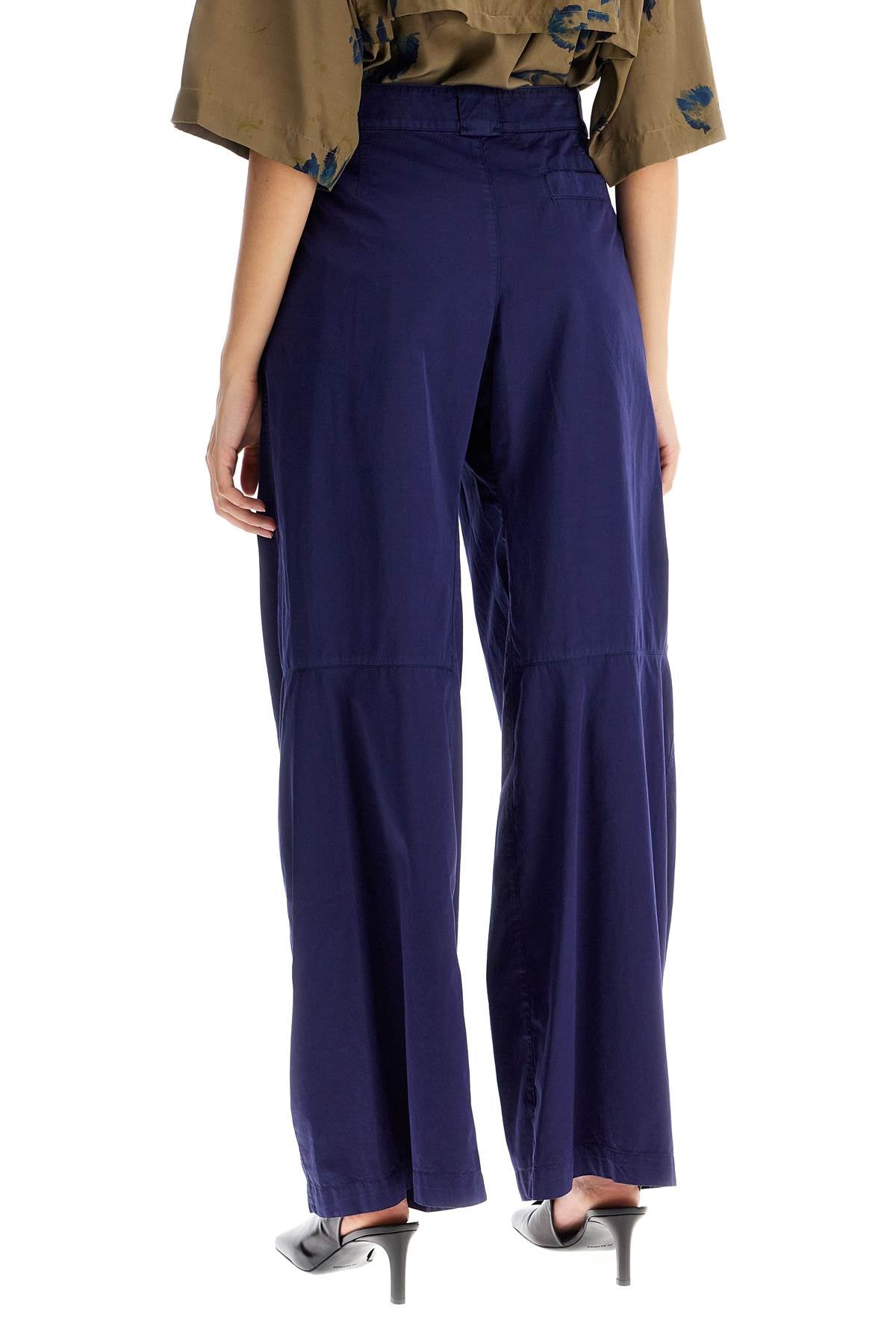 Lightweight Wide-leg Pants  - Blue