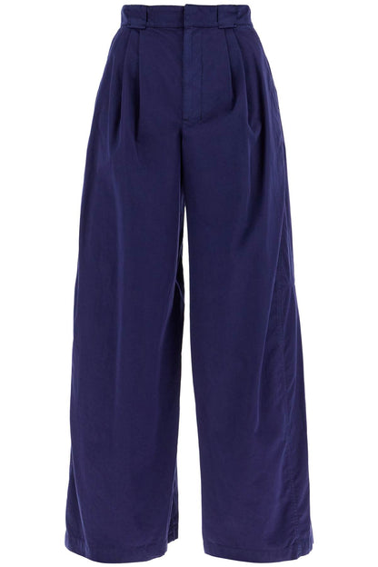 Lightweight Wide-leg Pants  - Blue