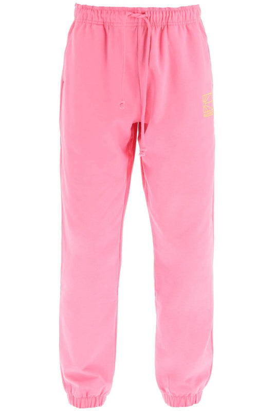 Logo Embroidery Jogger Pants  - Rosa