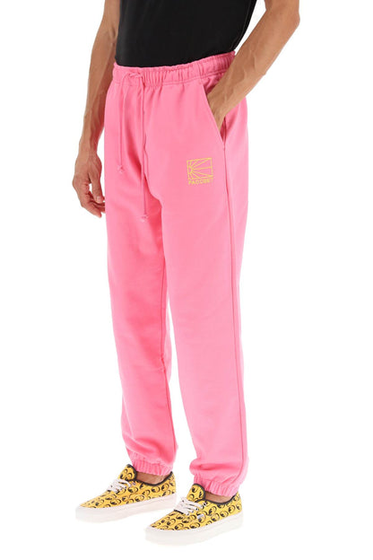 Logo Embroidery Jogger Pants  - Rosa