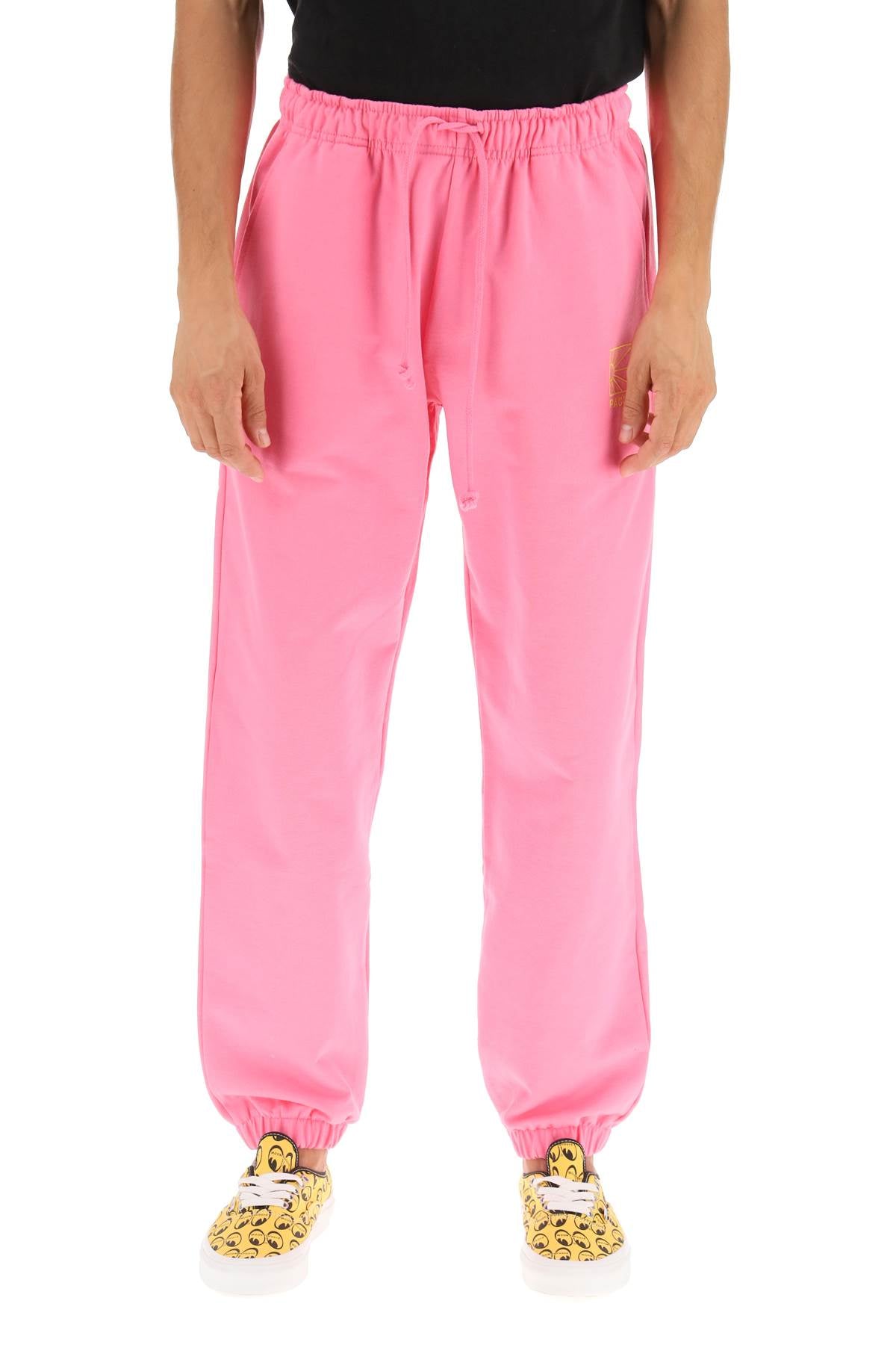 Logo Embroidery Jogger Pants  - Rosa