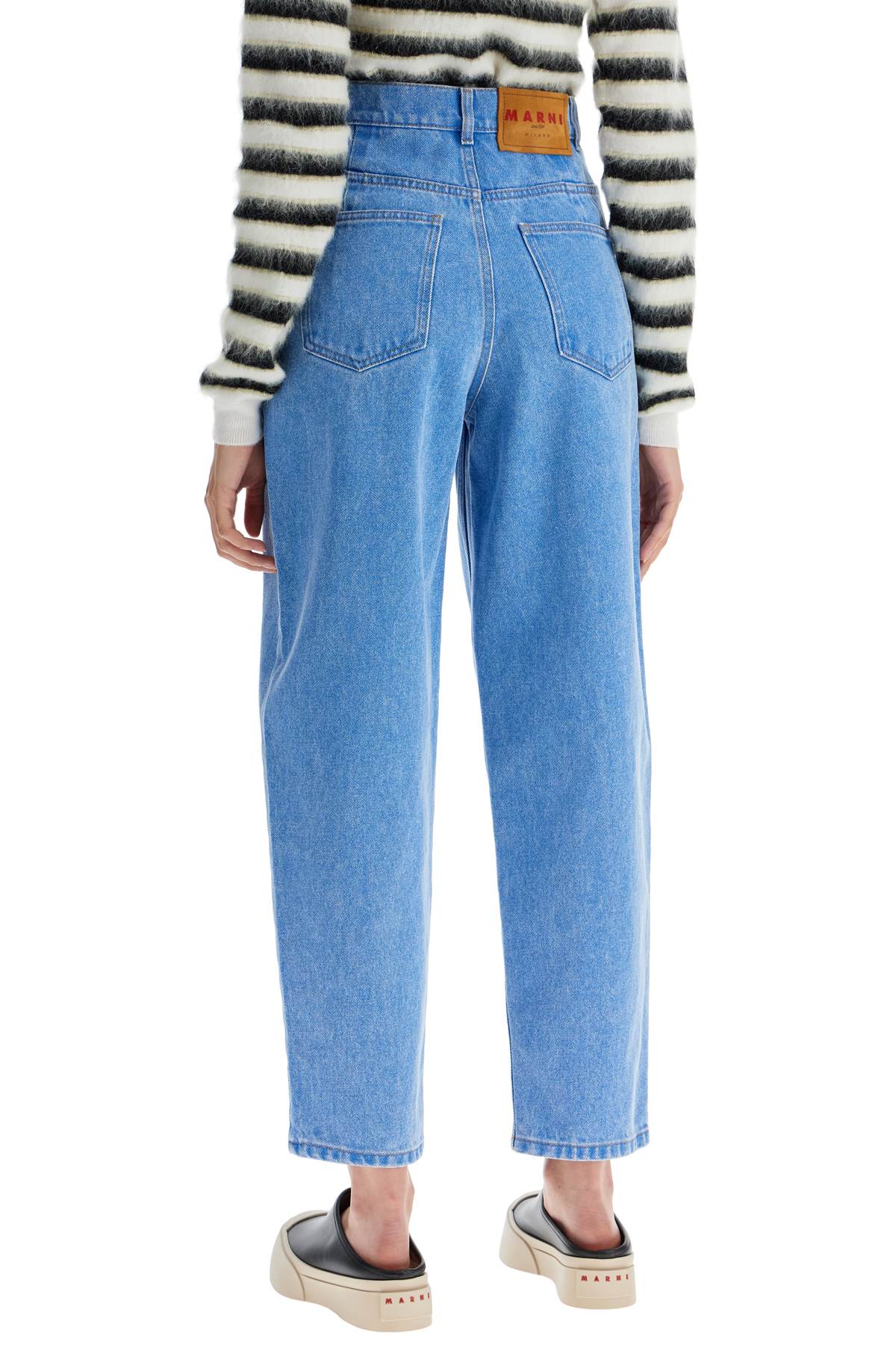 Organic Denim Cropped Jeans In  - Blue