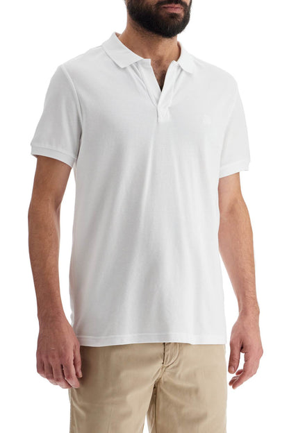 Polo Shirt With Embroidery  - White