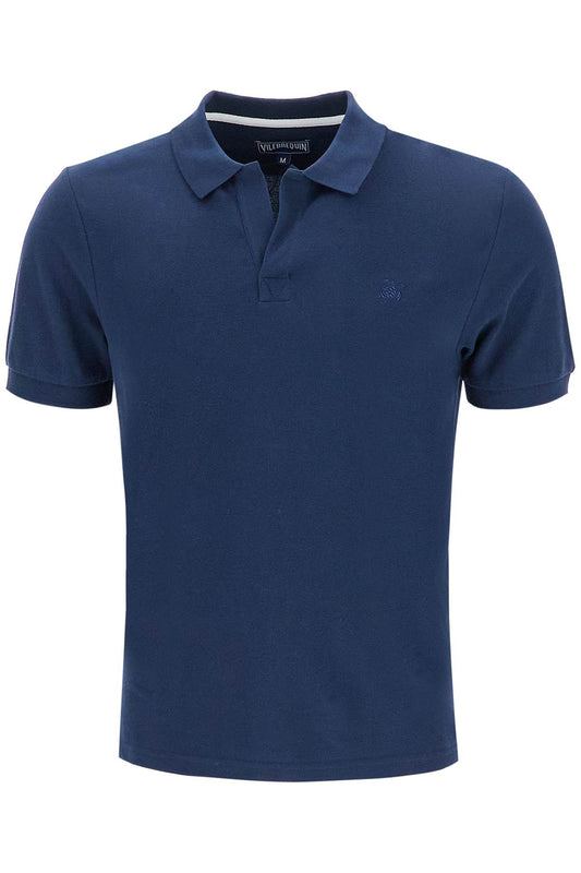 Polo Shirt With Embroidery  - Blue