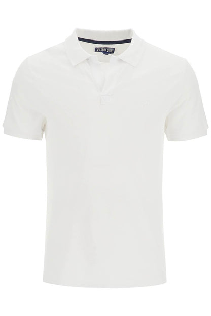 Polo Shirt With Embroidery  - White