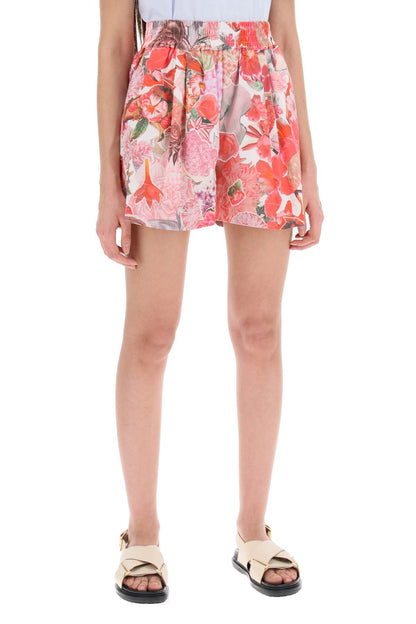 Floral Print Shorts  - Pink