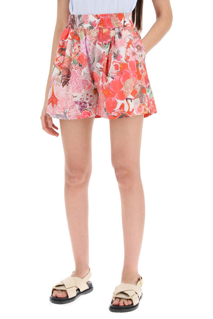 Floral Print Shorts  - Pink