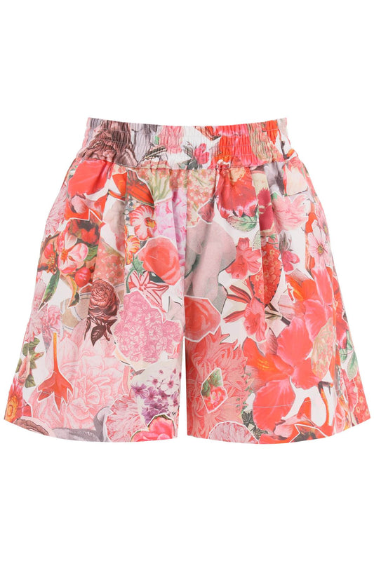 Floral Print Shorts  - Pink