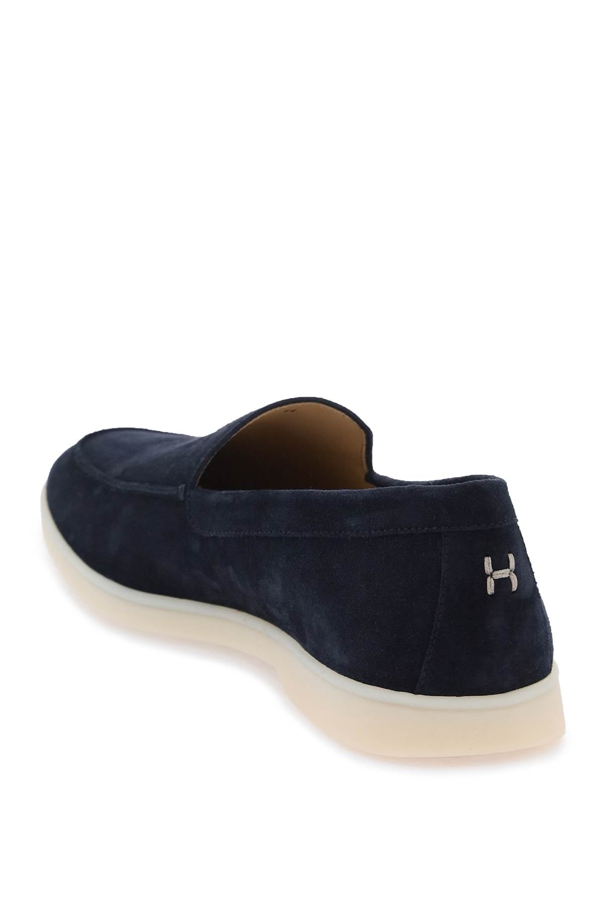 Suede Loafers  - Blu