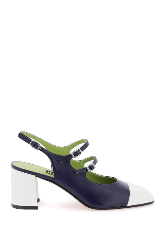 Patent Leather Papaya Slingback Mary Jane  - White