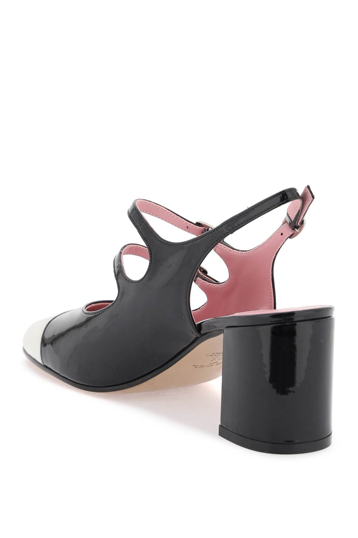 Patent Leather Papaya Slingback Mary Jane  - White