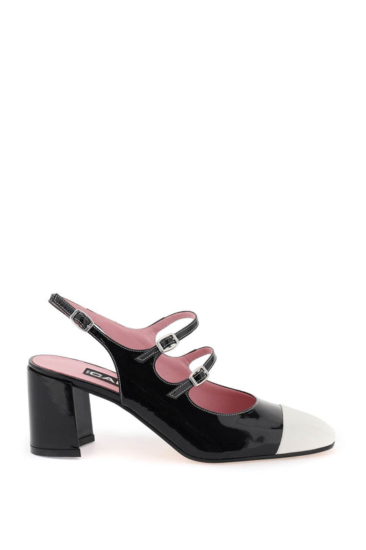 Patent Leather Slingback Mary Jane  - Black