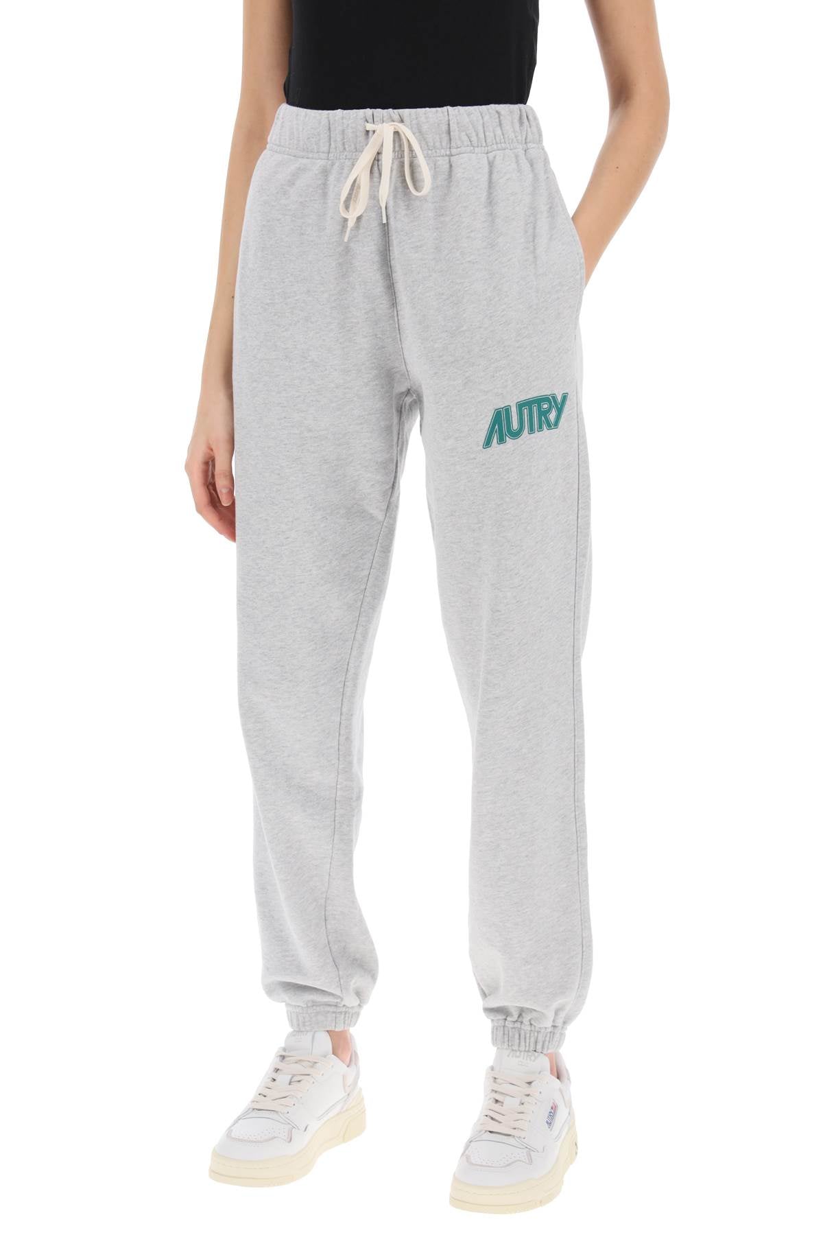 Joggers With Logo Print  - Grey