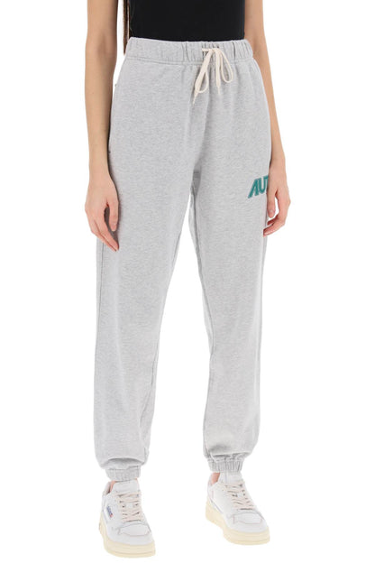 Joggers With Logo Print  - Grey