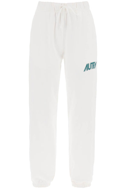 Joggers With Logo Print  - White