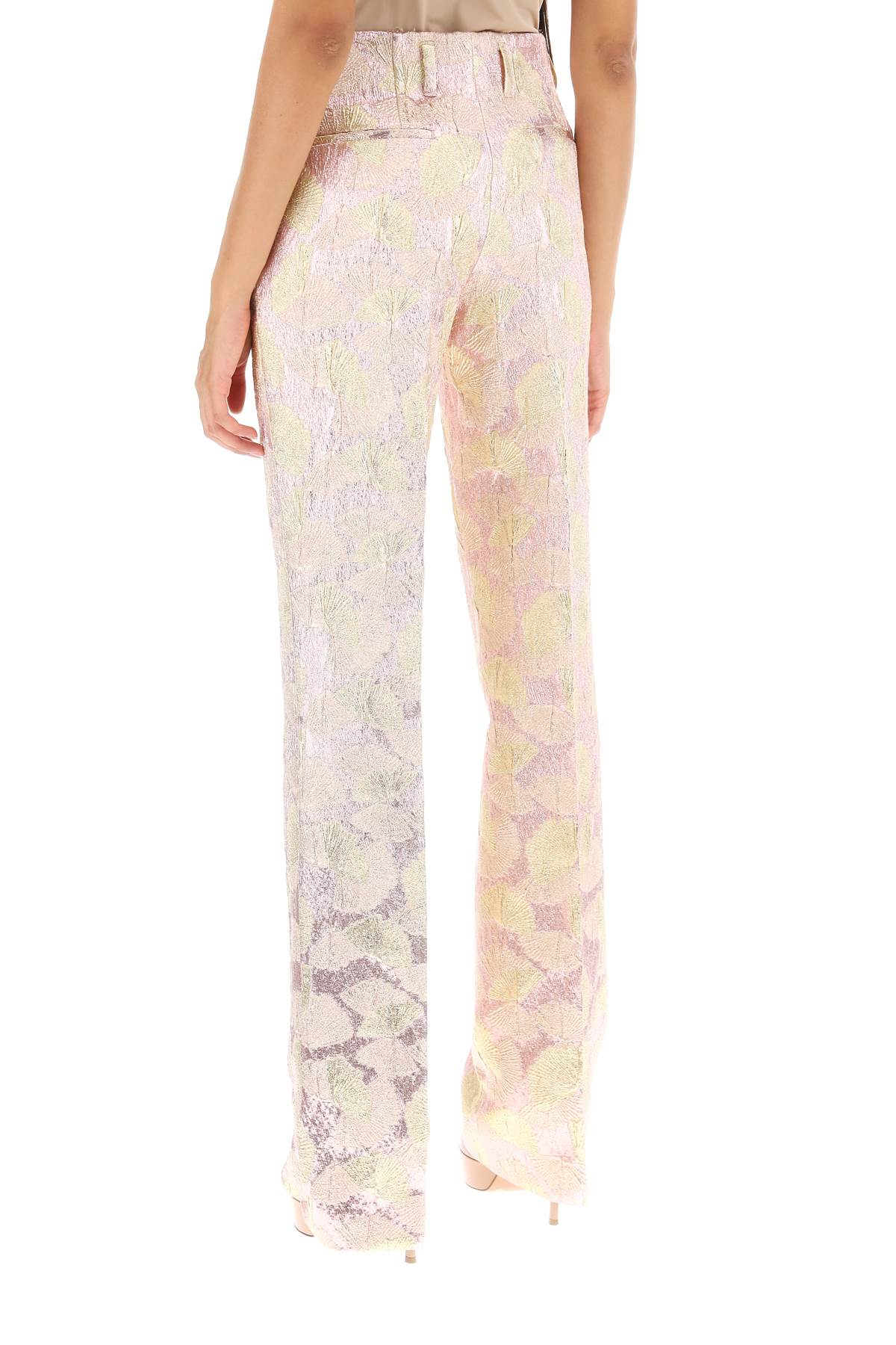 Parchia Bis Metallic Jacquard Pants  - Metallic