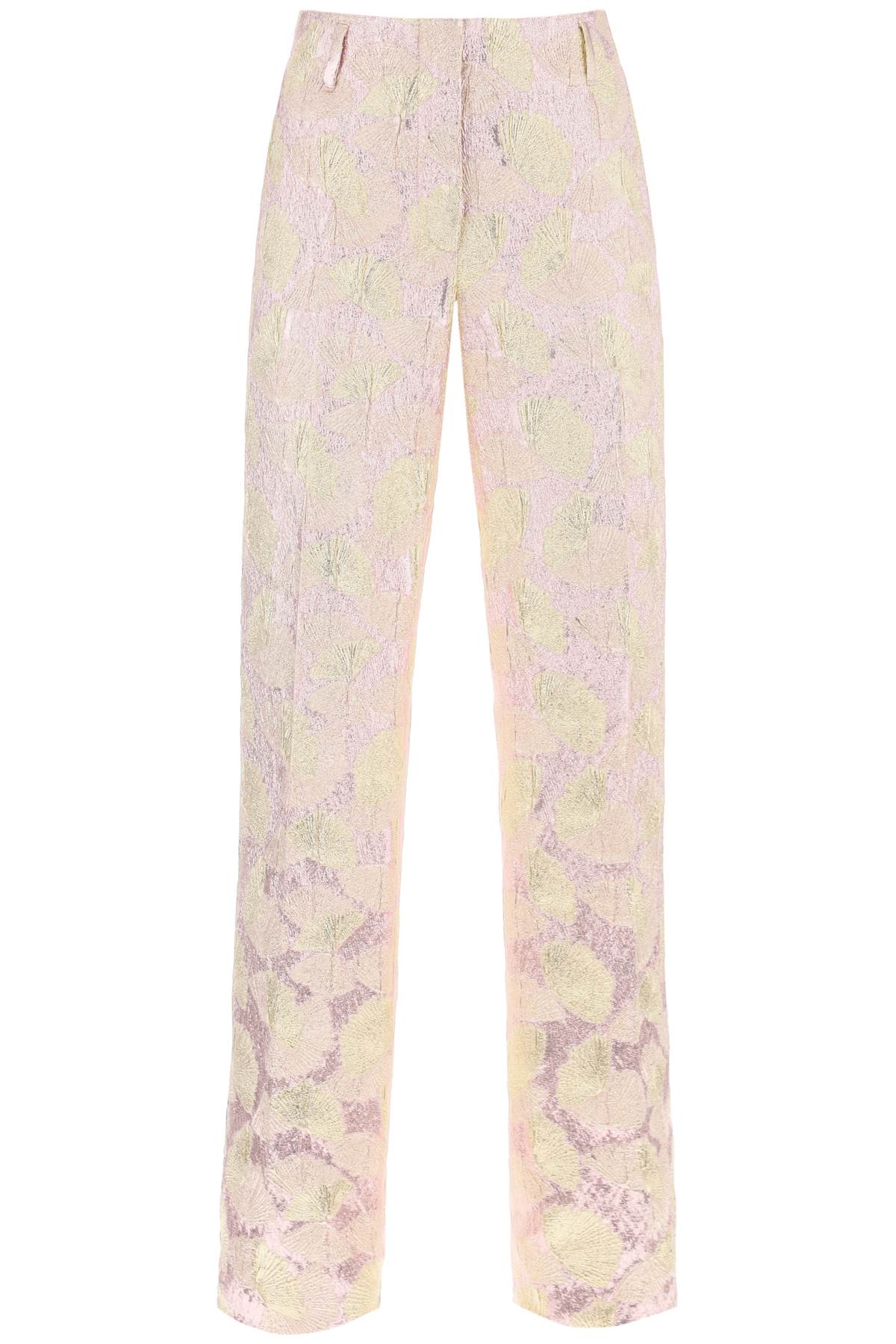 Parchia Bis Metallic Jacquard Pants  - Metallic