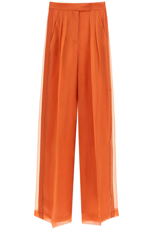 'pavento' Silk Organza Trousers  - Orange