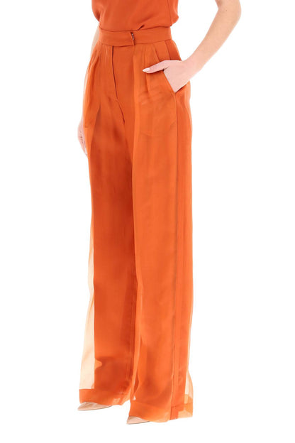 'pavento' Silk Organza Trousers  - Orange