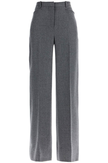 Flannel Bootcut Pants In  - Grey