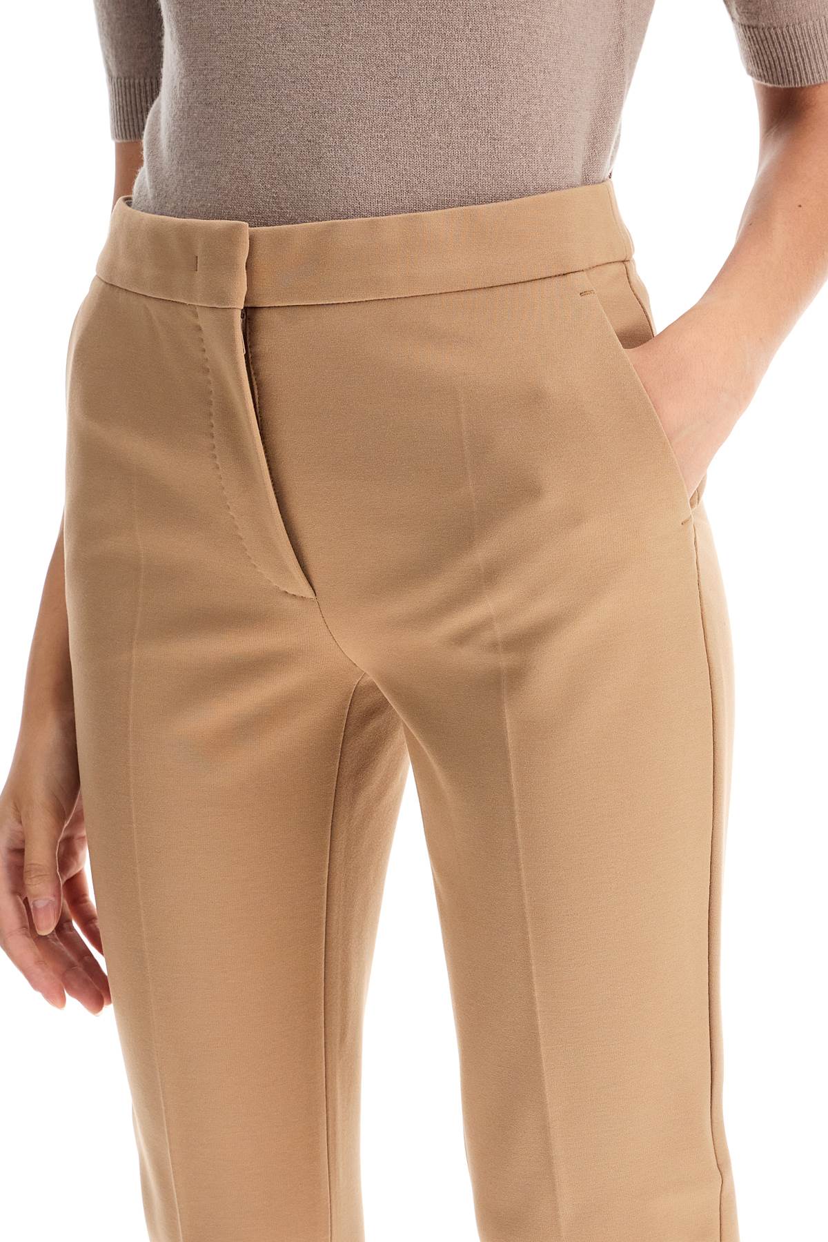 'pegno' Cigarette Pants In Jersey  - Beige