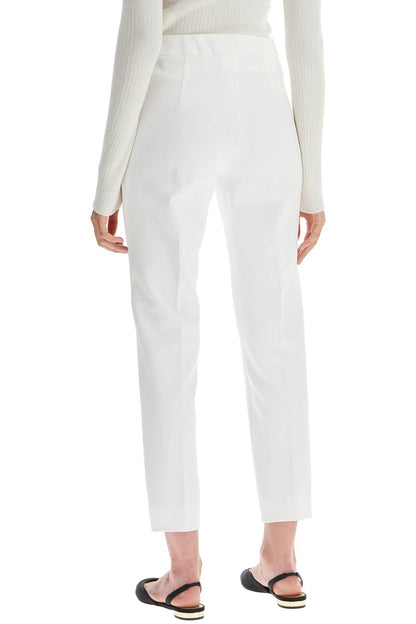 'pegno' Cigarette Pants In Jersey  - White