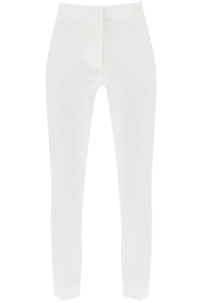 'pegno' Cigarette Pants In Jersey  - White