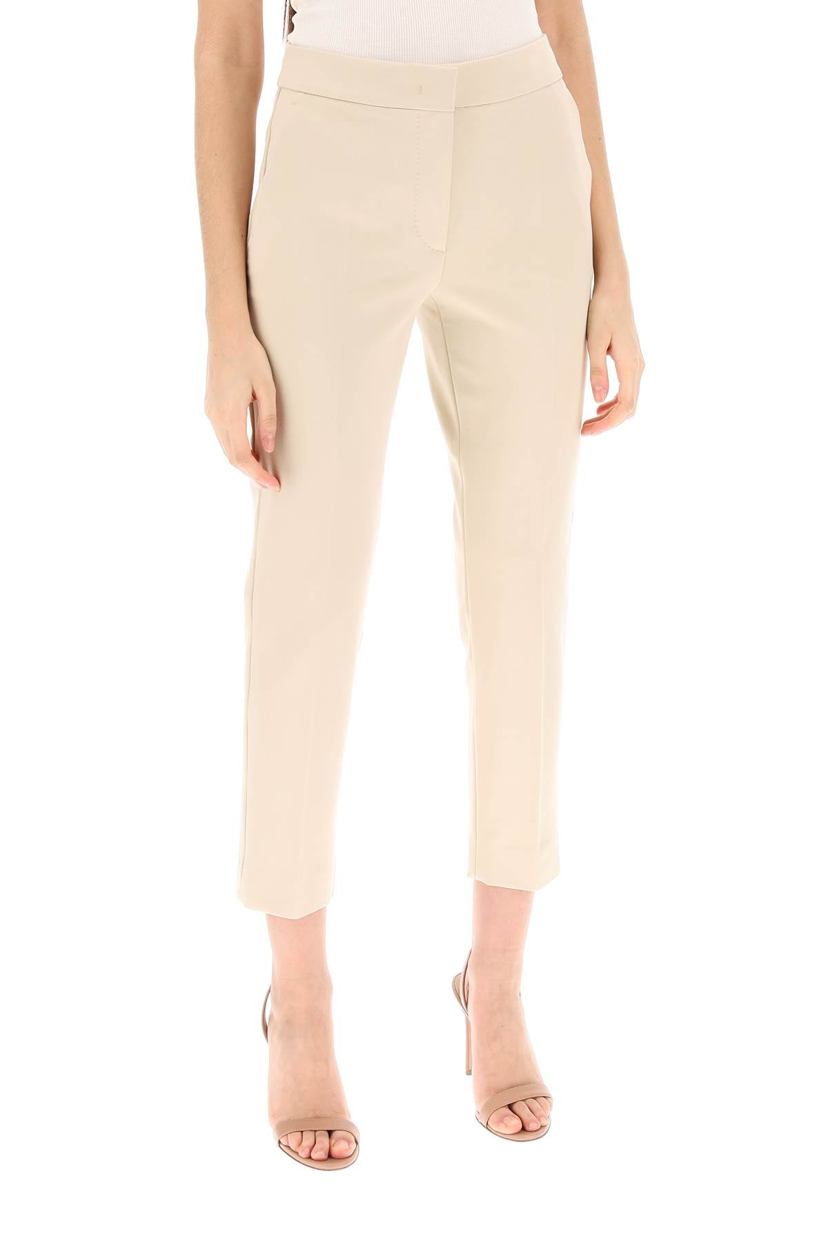 Pegno Jersey Cigarette Pants  - Beige