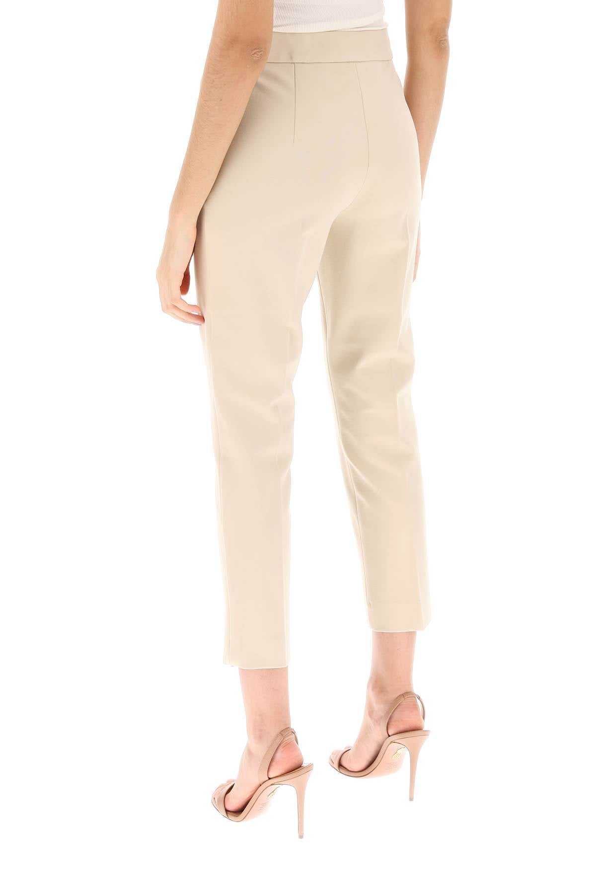 Pegno Jersey Cigarette Pants  - Beige