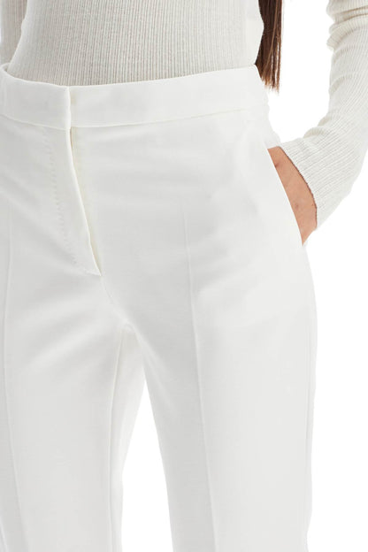 'pegno' Cigarette Pants In Jersey  - White