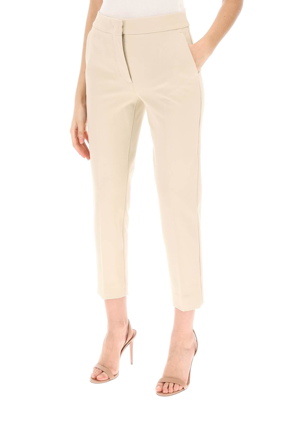 Pegno Jersey Cigarette Pants  - Beige