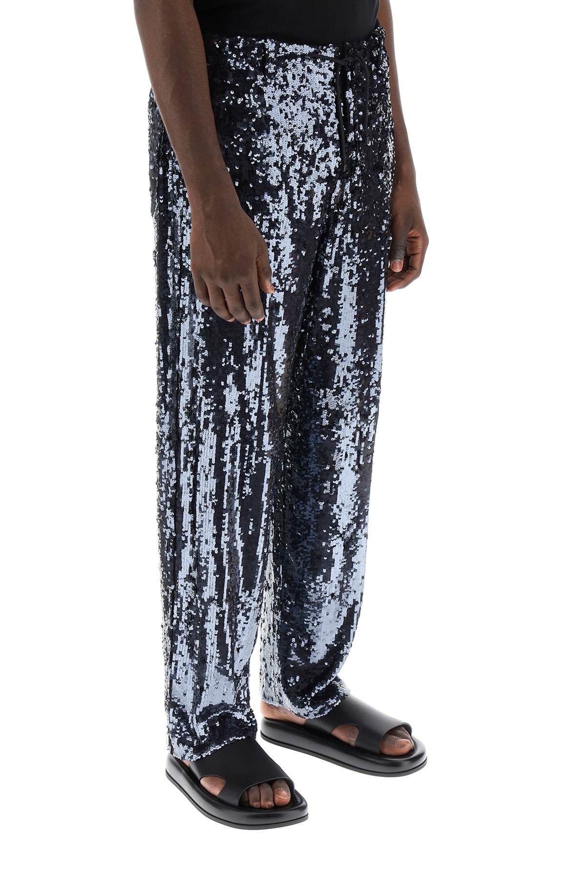 Penny Long Sequin Pants  - Blue