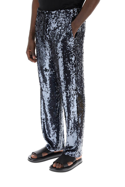 Penny Long Sequin Pants  - Blue