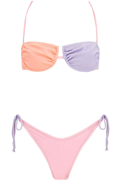 Penny Color-block Bikini Set  - Multicolor