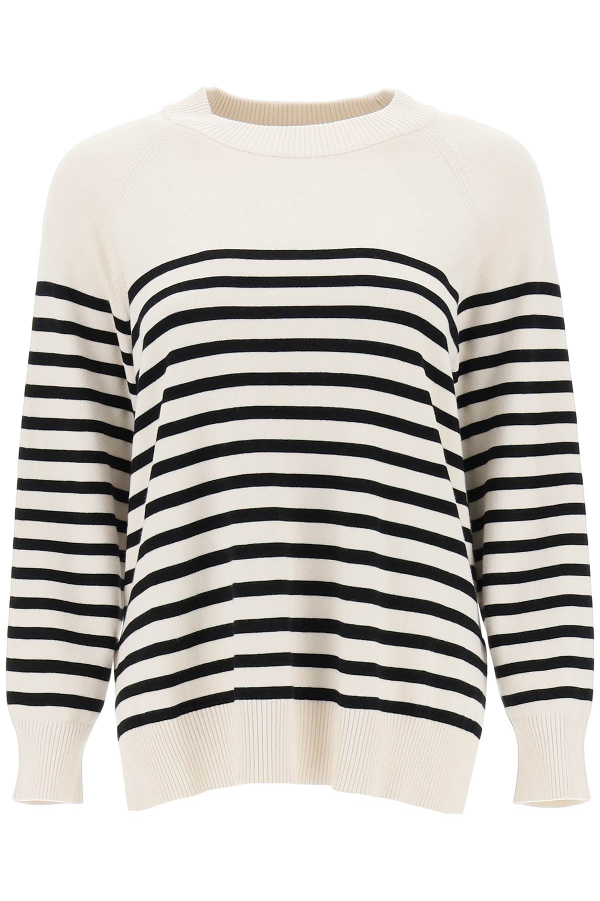 Pepato Sweater With Nautical Stripes  - Neutro