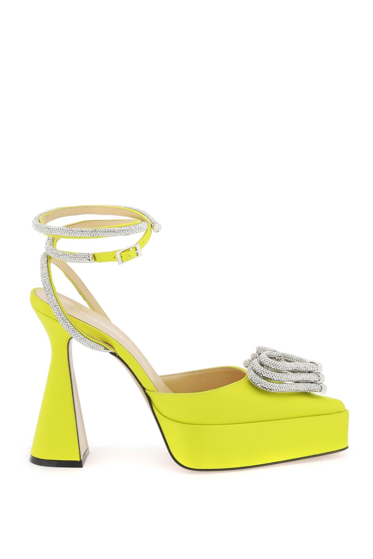 Satin Pumps With Crystals  - Giallo