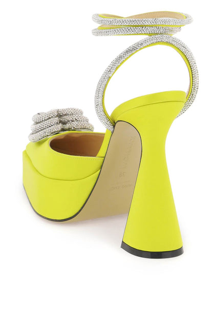 Satin Pumps With Crystals  - Giallo