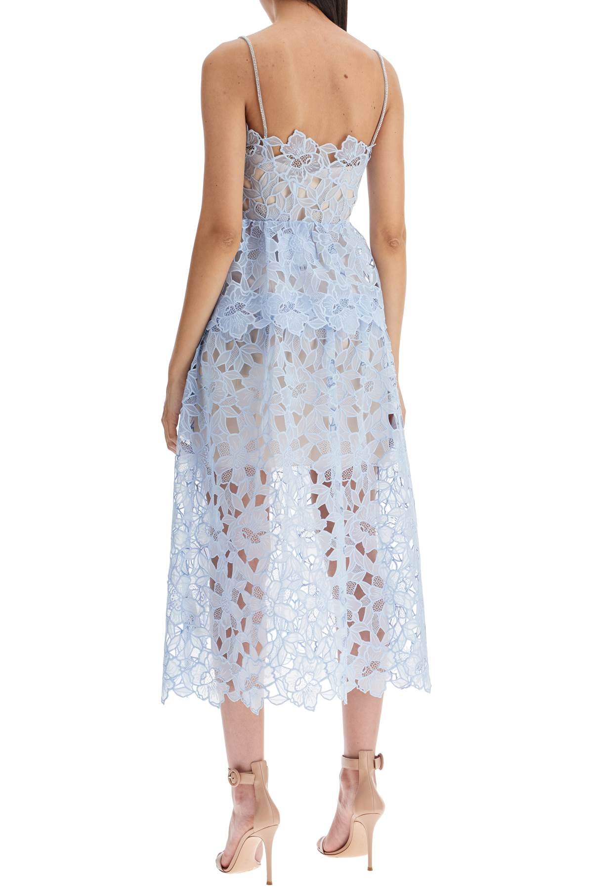 Midi Organza Dress In  - Light Blue