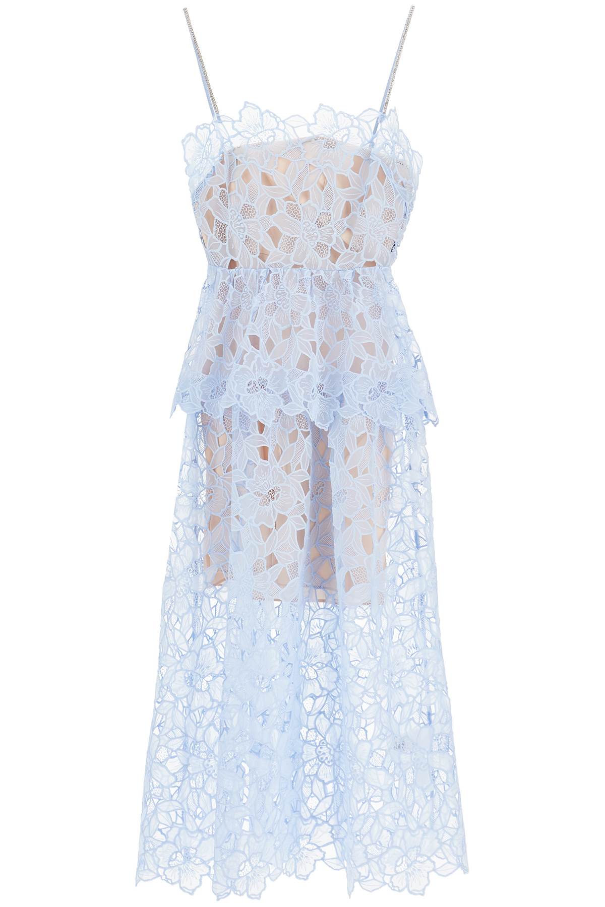 Midi Organza Dress In  - Light Blue