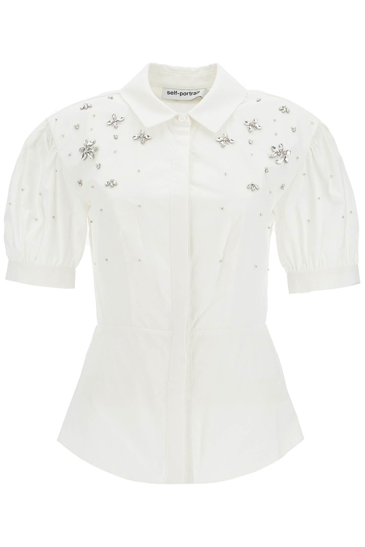 Fitted Cotton Shirt With Tailored  - White