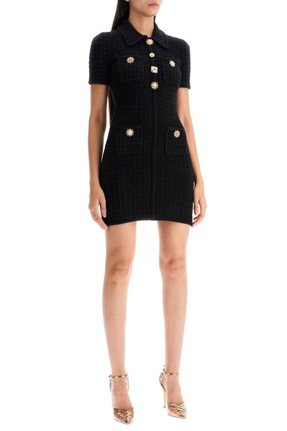 'mini Bouclã© Knit Dress  - Black