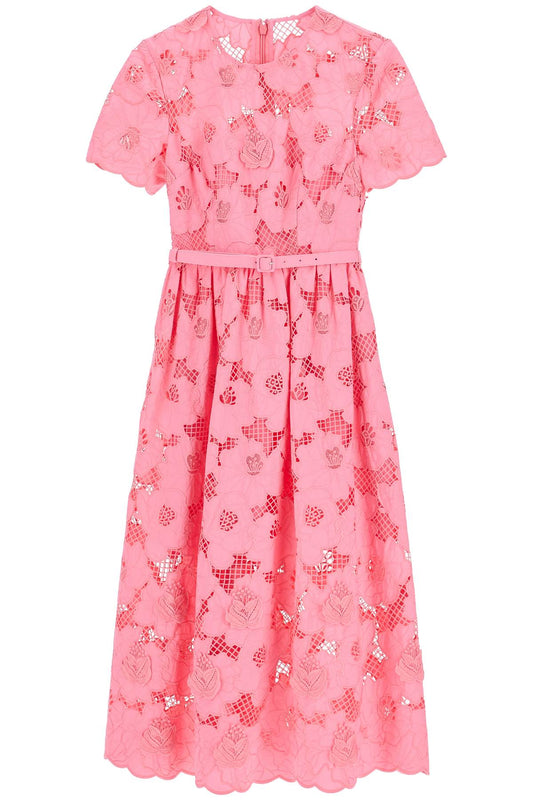 Midi Lace Dress In Seven  - Pink