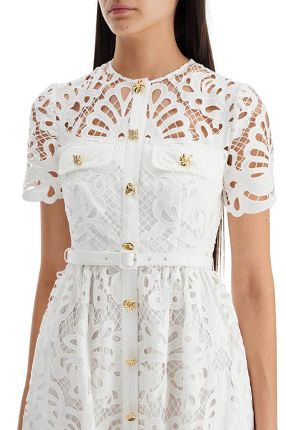 Midi Lace Dress In Seven  - White