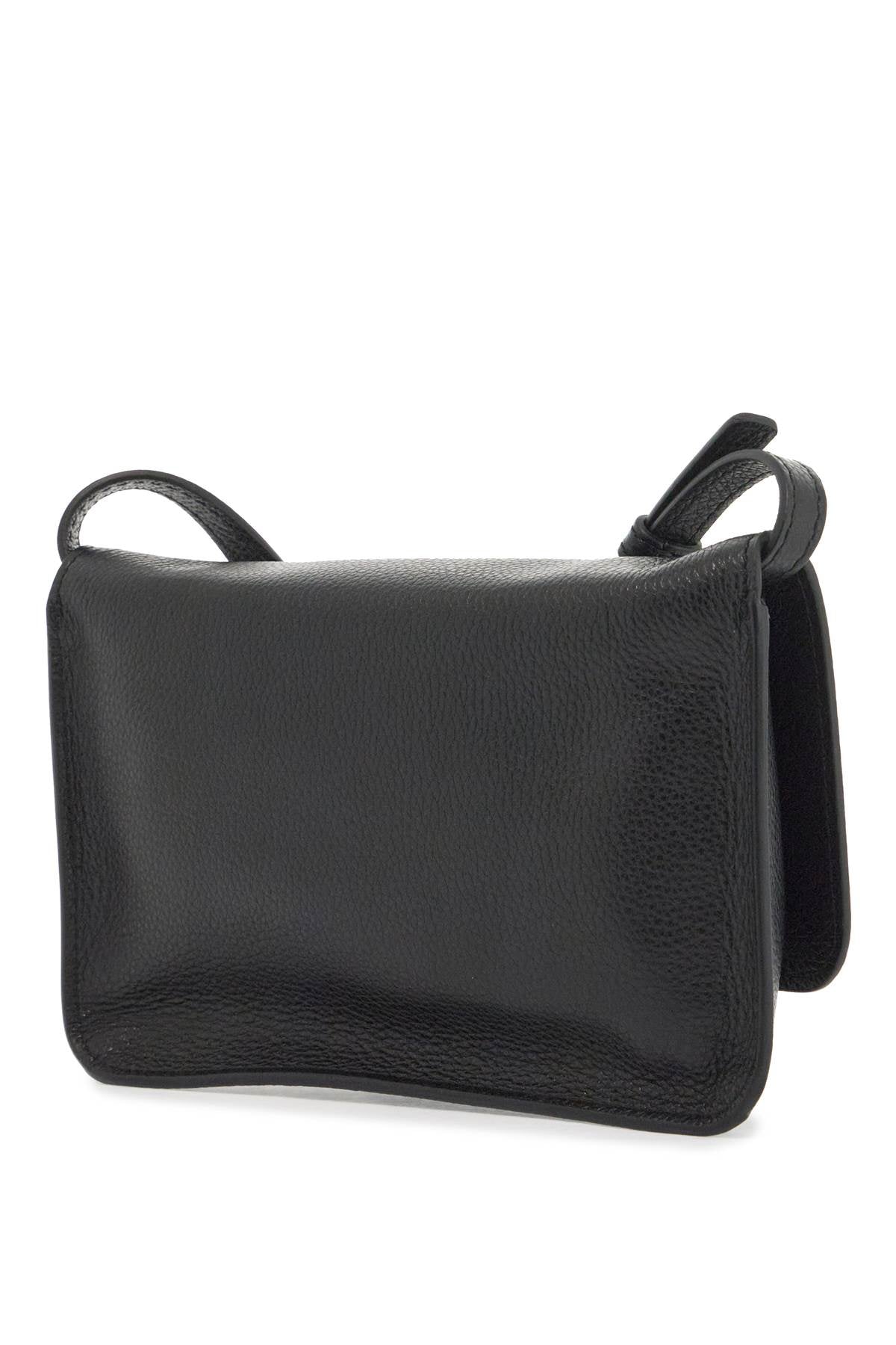 Flap Trunk Shoulder Bag With  - Black